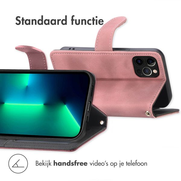 imoshion Bookcase met koord Apple iPhone 12 (Pro) - Roze