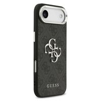 Guess 4G Metal Logo Backcover Apple iPhone Air - Silver Edge - Black
