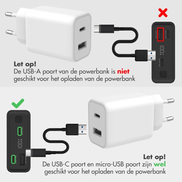 imoshion Ultra Series Aluminium Powerbank 20.000 mAh - Quick Charge en Power Delivery - Gold - Apple iPhone 16 Pro