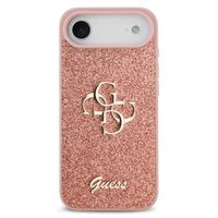 Guess 4G Metal Logo Glitter Backcover Apple iPhone Air - Roze