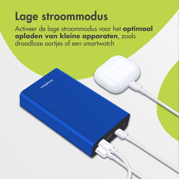 imoshion Ultra Series Aluminium | Powerbank 20.000 mAh - Snelladen tot 33 watt - Cobalt Blue