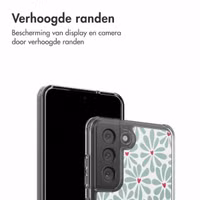 imoshion Design hoesje Samsung Galaxy S21 FE - Bloom Love Sage Green