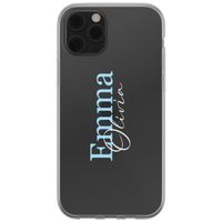 Gepersonaliseerd hoesje met naam iPhone 12 (Pro) - Transparant