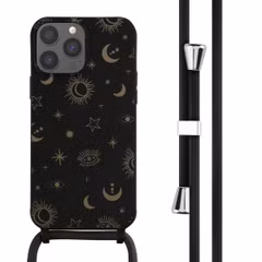 imoshion Siliconen design hoesje met koord Apple iPhone 13 Pro Max - Sky Black