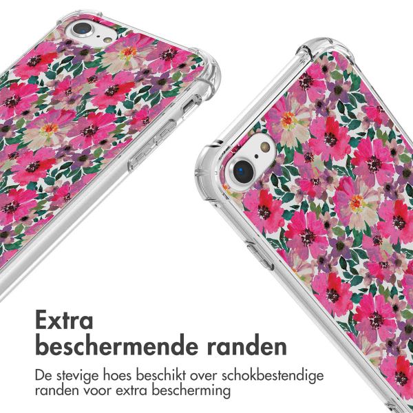 imoshion Design hoesje met koord Apple iPhone SE (2022 / 2020) / 8 / 7 - Flower Water
