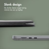 Accezz Leather Laptop hoes Apple MacBook 14 inch - Laptopsleeve - Zwart