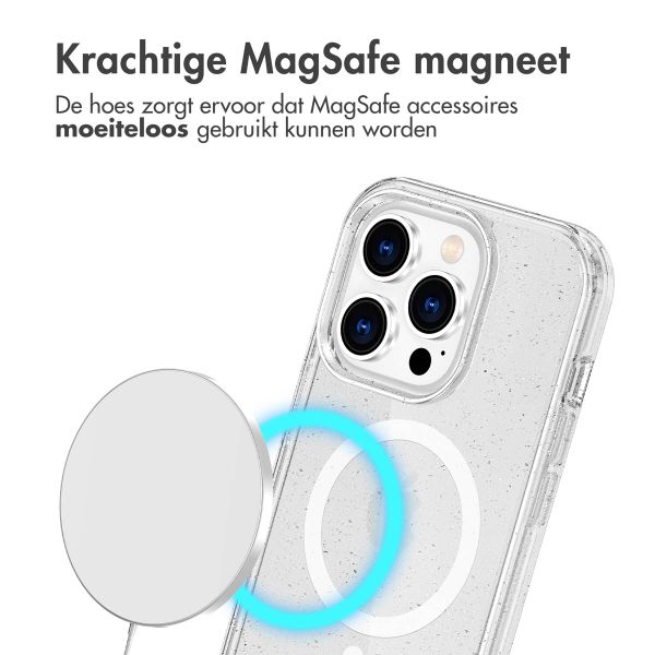 imoshion Sparkle Backcover met MagSafe Apple iPhone 14 Pro Max - Glitter Transparant