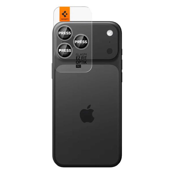 Spigen GLAStR Camera Protector Glas 2 Pack Apple iPhone 17 Pro / 17 Pro Max / 16 Pro / 16 Pro Max / 15 Pro / 15 Pro Max / 14 Pro / 14 Pro Max - Grijs