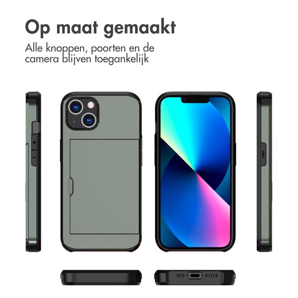 imoshion Backcover met pasjeshouder iPhone 13 - Donkergroen