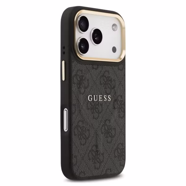 Guess Classic 4G Logo Backcover met MagSafe Apple iPhone 17 Pro Max - Zwart