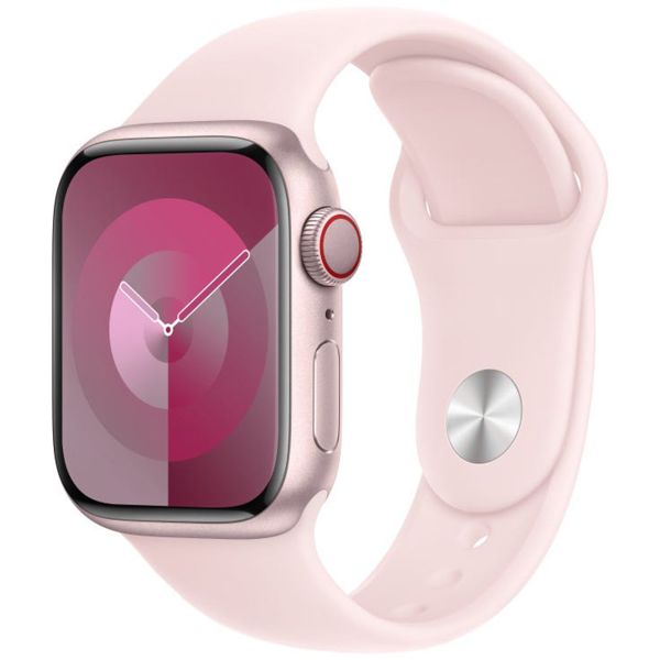 Apple Sport Band Apple Watch Series 1 t/m 9 / SE (38/40/41 mm) | Series 10 (42 mm) - Maat M/L - Light Pink