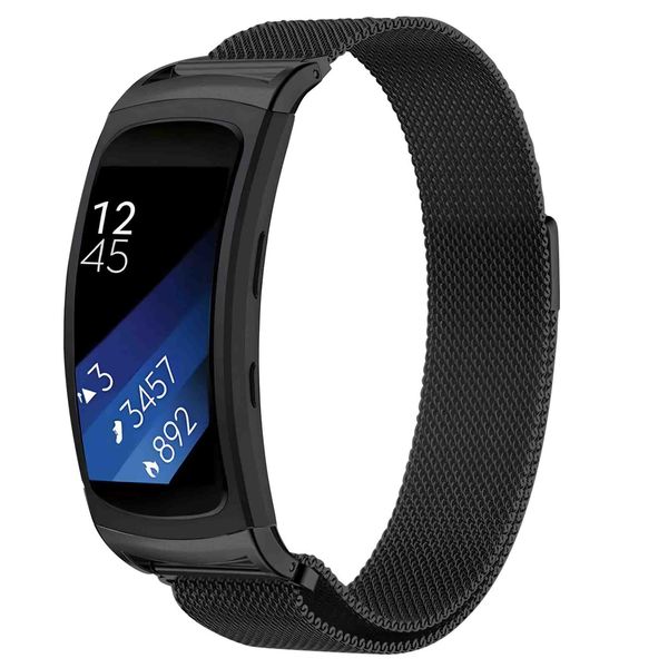 imoshion Milanees magnetisch bandje Samsung Gear Fit 2 / 2 Pro - Zwart