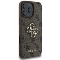 Guess 4G Metal Logo Backcover iPhone 16 Pro Max - Bruin