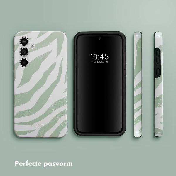 Selencia Vivid Backcover Samsung Galaxy A55 - Colorful Zebra Sage Green