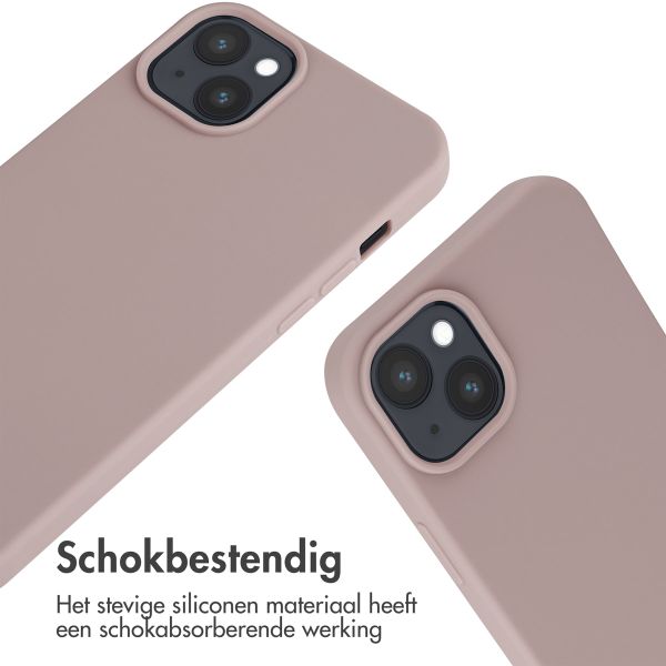 imoshion Siliconen hoesje met koord iPhone 15 Plus - Sand Pink