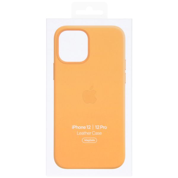 Apple Leather Backcover MagSafe Apple iPhone 12 (Pro) - California Poppy