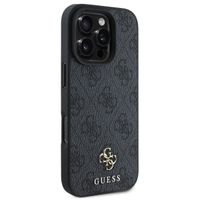 Guess 4G Metal Logo Backcover MagSafe iPhone 16 Pro - Zwart