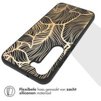 imoshion Design hoesje Samsung Galaxy S23 - Bladeren / Zwart