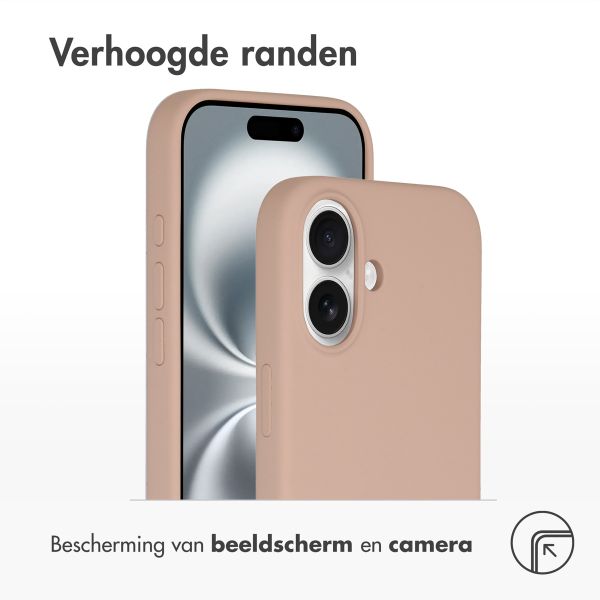 Accezz Liquid Silicone Backcover met MagSafe Apple iPhone 16 - Roze