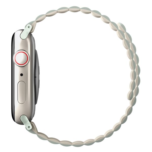 Uniq Revix dubbelzijdig bandje Apple Watch Series 1 t/m 9 / SE (38/40/41 mm) | Series 10 / 11 (42 mm) - Sage / Beige
