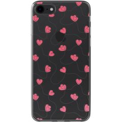 imoshion  Design hoesje iPhone SE (2022 / 2020) / 8 / 7 - Dusty Rose Connected Hearts