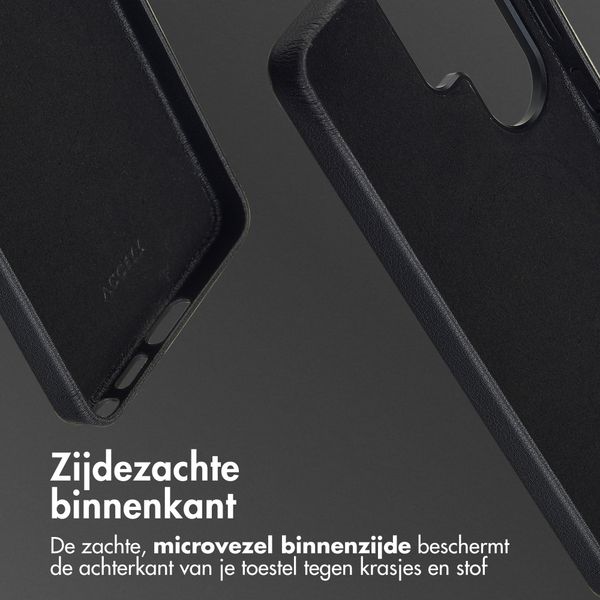 Accezz MagSafe Leather Backcover Samsung Galaxy S26 Ultra - Onyx Black
