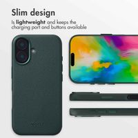 Accezz Leather Back Cover with MagSafe Apple iPhone 16 - Cedar Green