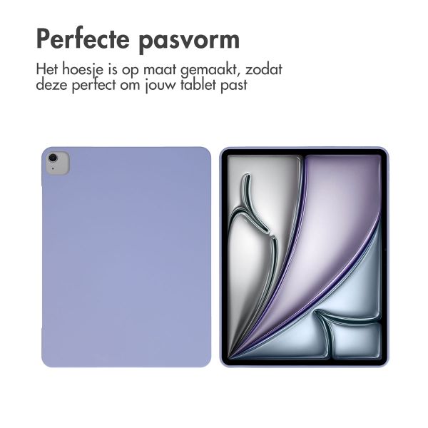 Accezz Liquid Silicone Backcover met penhouder Apple iPad Air 13 inch (2025) M3 / (2024) M2 - Lila
