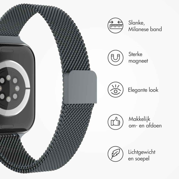 imoshion Slim Milanees bandje Apple Watch Series 1 t/m 9 / SE (38/40/41 mm) | Series 10 / 11 (42 mm) - Indigo