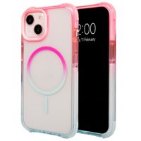 Selencia Gradient Backcover met MagSafe Apple iPhone 13 - Roze / Blauw