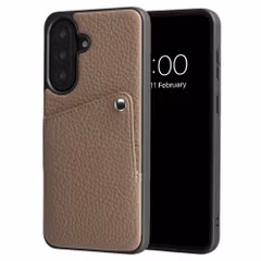 Selencia Riva Backcover met Pashouder Samsung Galaxy A57 (5G) - Mocha Brown