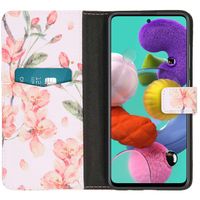 imoshion Design Softcase Bookcase Samsung Galaxy A51 - Bloem - Roze