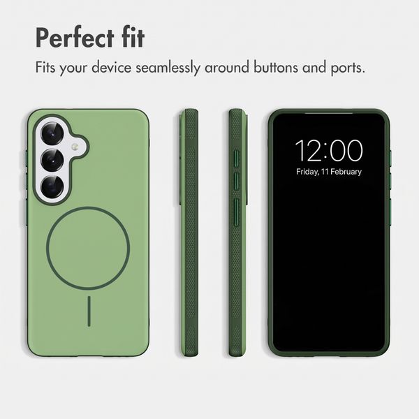 imoshion Colour Case with Thin MagSafe Ring Samsung Galaxy S25 / S24 - Dark Green