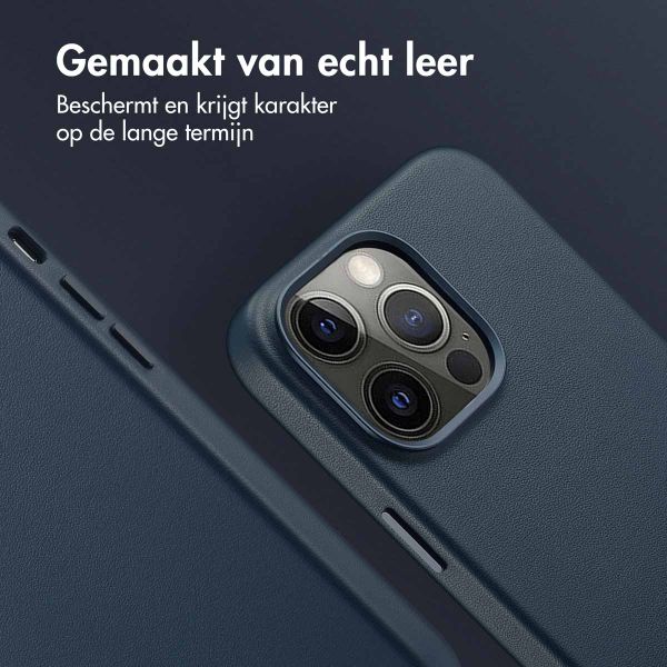Accezz MagSafe Leather Backcover Apple iPhone 14 Pro Max - Nightfall Blue