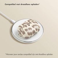 Selencia Sabi Case met panterprint  Apple Airpods Pro / Pro 2 - Soft Ivory