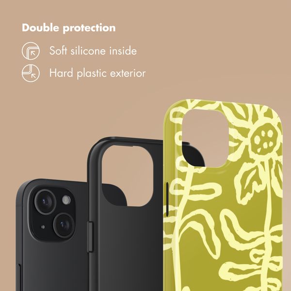 Selencia Vivid Back Cover Apple iPhone 15 - Chalky Bloom