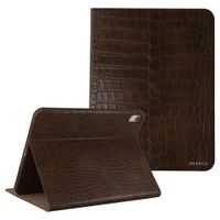 Selencia Croco bookcase Apple iPad 11 (2025) 11 inch A16 / iPad 10 (2022) 10.9 inch - Choco Brown