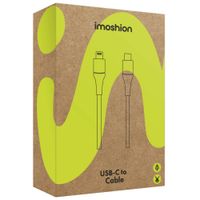 imoshion Lightning naar USB-C kabel - Non-MFi - Gevlochten textiel - 1 meter - Wit