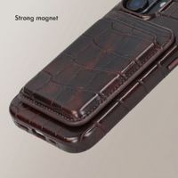 Selencia Croco Card Holder with MagSafe - Choco Brown