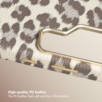 Selencia Sabi Back Cover Panther Print with MagSafe Samsung Galaxy S26 Ultra - Soft Ivory