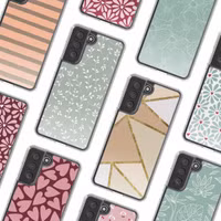 imoshion Design hoesje Samsung Galaxy S21 FE - Smoke Green Flowers