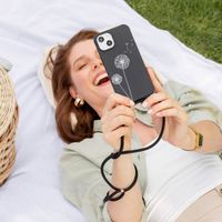 imoshion Siliconen design hoesje met koord Apple iPhone 15 Pro - Dandelion Black