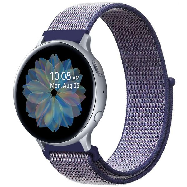 imoshion Nylon bandje Samsung Galaxy Watch 40/42mm / Active 2 42/44mm / Watch 3 41mm - Paars