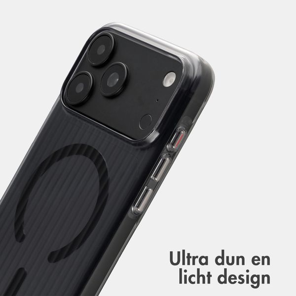 Accezz Lite Backcover met MagSafe | Fluted | Apple iPhone 18 Pro Max / 17 Pro Max - Zwart