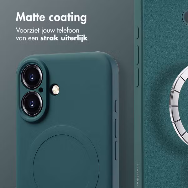 imoshion Color Backcover met MagSafe Apple iPhone 16 - Donkergroen