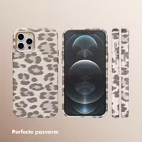 Selencia Sabi Backcover Panterprint met MagSafe Apple iPhone 12 (Pro) - Soft Ivory