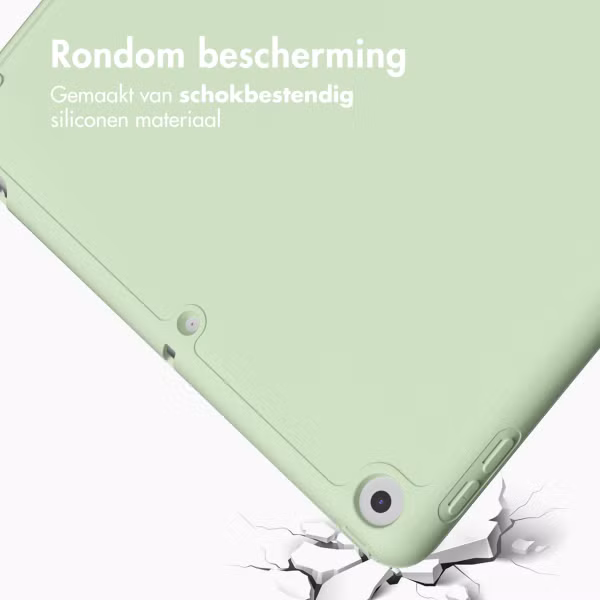 Accezz Smart Silicone Bookcase Apple iPad 6 (2018) 9.7 inch / iPad 5 (2017) 9.7 inch - Lichtgroen