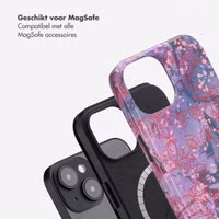 Selencia Vivid Backcover met MagSafe Apple iPhone 14 - Fresh Paint Flower Orange