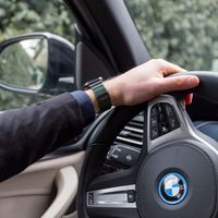 imoshion Magnetisch lederen bandje Apple Watch Series 1 t/m 9 / SE (38/40/41 mm) | Series 10 / 11 (42 mm) - Groen