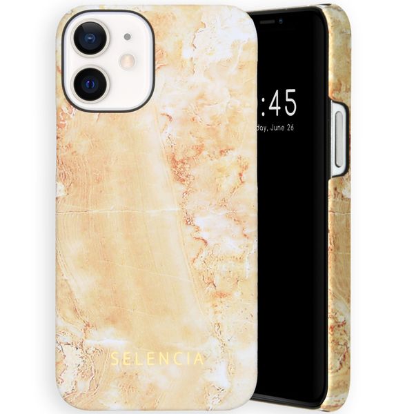 Selencia Maya Fashion Backcover iPhone 12 Mini - Marble Sand